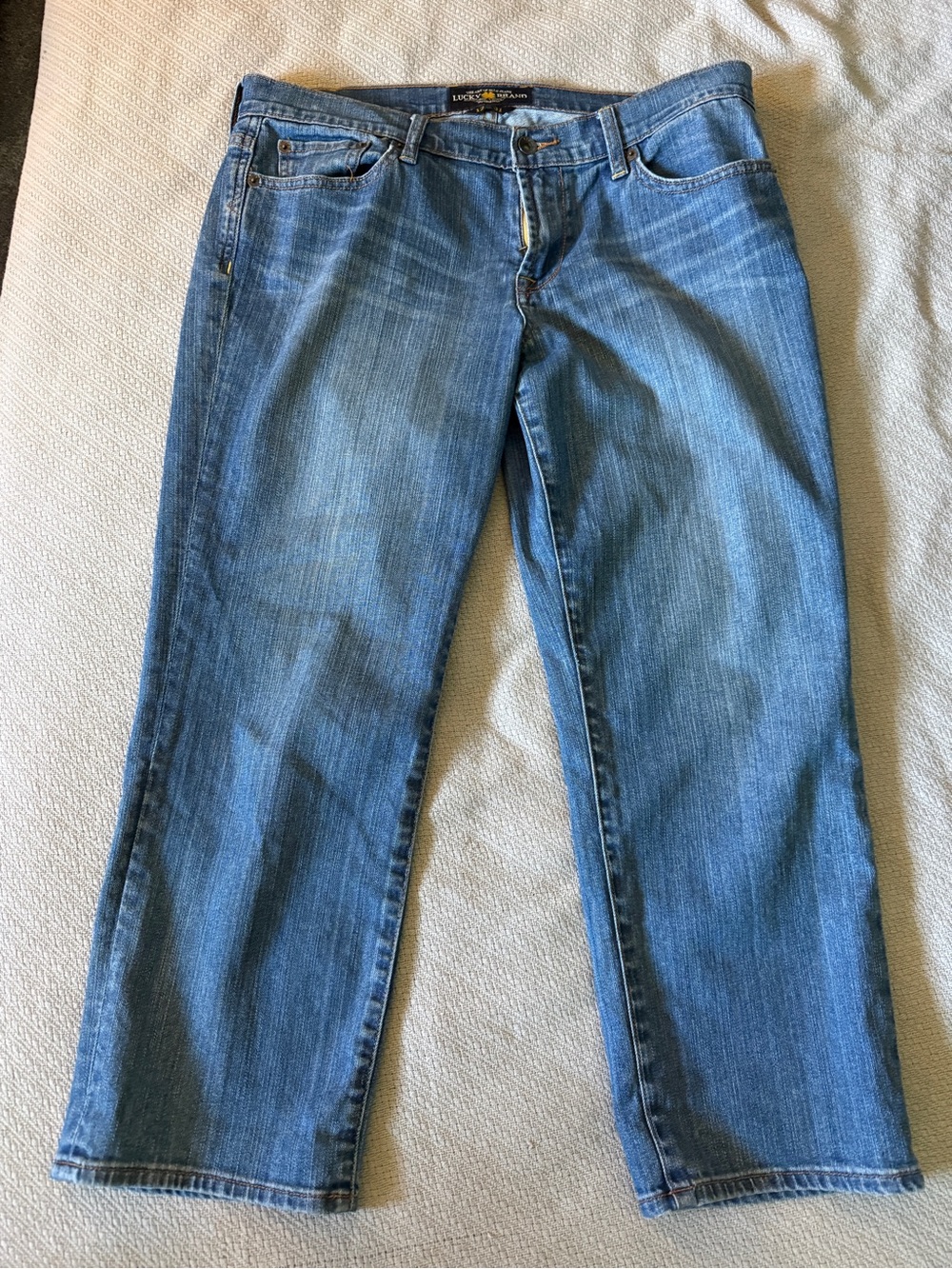 Lucky Brand Sweet N Crop Dark Mid Rise Stretch Denim Jeans Women's Size 10/30